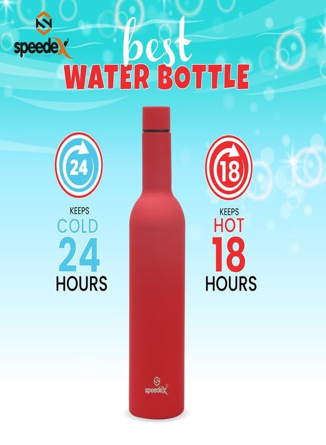 Speedex Thermos Bottle - 500 ML Vacuum Insulated Stainless Steel for Kids, Men, Women - Thermosteel Bottle Ideal for School, Office, Travel Flask for Hot & Cold Beverages - Wine Colour - Image 5